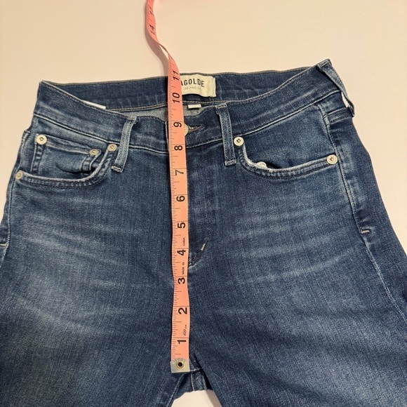 Agolde - Sophie Mid Rise Skinny Jeans women’s size 24 raw edge hem - Picture 7 of 9